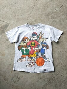 【90s /USA製】WERNER Bros バックスバニー Tシャツ size-L ワーナー 半袖 BUGS BUNNY LOONEY TUNES CROSS COLOURS VINTAGE NBA SPACE JAM