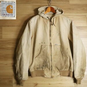 \1J/Y7.16-7　80s ヴィンテージ　アメリカ製　100周年記念　Carhartt　カーハート　アクティブジャケット　ダックジャケット　アメリカ古着