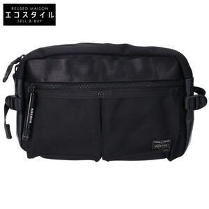 美品/ PORTER ポーター 703-07971 HEAT WAIST BAG ウエストバッグ ブラック メンズ