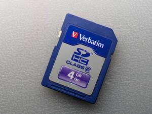 Verbatim SDHCカード 4GB Class6 ケース付き バーベイタム SDカード メモリーカード 動作確認済み