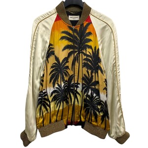 Saint Laurent Paris Palm Tree Teddy Souvenir Jacketパームツリーテディジャケットスカジャン 8069000112825