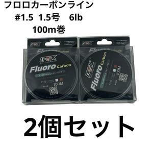 FTK フロロカーボンライン 100m巻 1.5号 6lb 2個セット