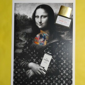 DEATH NYC 世界限定100枚 アートポスター レオナルド ダヴィンチ モナリザ　モナ リザ 浮世絵　TATTOO Banksy バンクシー LOUISVUITTON