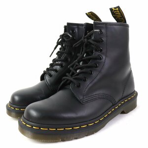 極美品 Dr.Martens ドクターマーチン 1460 スムースレザー 8ホール レースアップ ショートブーツ ブラック UK6 レディース 箱付 定番人気◎