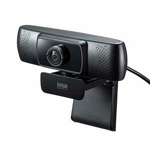 【中古】サンワサプライ 会議用ワイドレンズWEBカメラ USB接続 150°超広角 マイク内蔵 Skype対応 ブラック CMS-V43BK