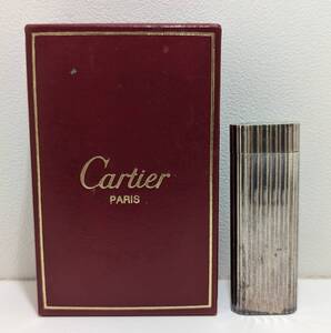 【22590】Cartier カルティエ ライター F60225 ブランド ガスライター 箱付 ネーム刻印あり ガス切れ 喫煙具 煙草 自宅長期保管品