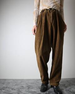 USA made Vintage 2tuck Wide Corduroy Pants Brown 80s 90s USA製 2タック ワイド 太畝 コーデュロイパンツ 茶 ブラウン W36