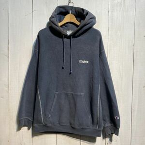 エクストララージ×チャンピオン XLARGE×champion コラボ リバースウィーブ reverse weave パーカー プルーオーバー ネイビー (L)