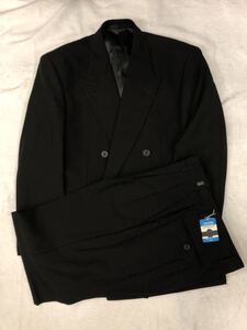 【新品】　未使用　超激安4ッ釦1ッ掛け礼服ダブル スーツ　サイズA体3号2タック　フォーマル　アジャスター付き