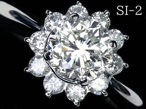 IIL11935SS【1円～】新品仕上【RK宝石】ジュエリーマキ SI-2 極上ダイヤモンド 特大1.034ct!! 極上脇石ダイヤモンド Pt850 超高級リング