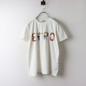 美品 国内 JPタグ エトロ ETRO サーカスロゴプリントTシャツ 38/ホワイト 半袖 コットン カットソー【2400014199338】