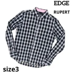 【RUPERT EDGE / ルパート エッジ】長袖シャツ チェック柄 サイズ3