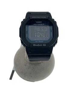 CASIO◆ソーラー腕時計_BABY-G/アナログ/-/BLK/BLK