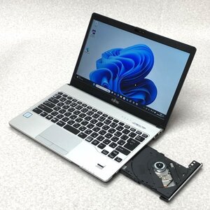 お宝アキバ/中古14日保証 AC付 Wi-Fi カメラ マルチ 充電91％2h LIFEBOOK U936/P 13.3型 Win11P64Bit i5-6300U メ8 SSD512 梱80 大3627