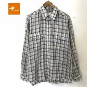 A334-W◆Foxfire フォックスファイヤー チェックシャツ 長袖 アウトドア カジュアル 薄手 メンズ◆size:L マルチカラー ポリエステル 綿