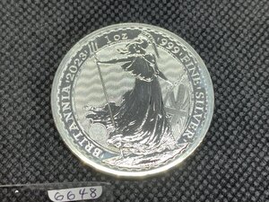 31.1グラム 2023年 (新品) イギリス「ブリタニア」純銀 1オンス 銀貨 (チャールズ3世)