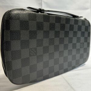 極美品 Louis vuitton ルイヴィトン オーガナイザー 長財布 ラウンドジップ ジッピーウォレット ダミエ トラベルケース アトール N48255