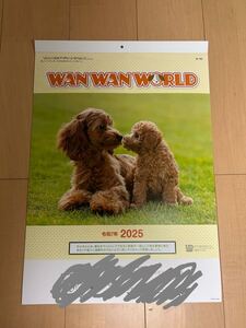 2025年　令和7年　壁掛け大きめ　カレンダー　38×54 6枚もの　犬　DOG トリミング　SA-343 WANWANWORLD 可愛い