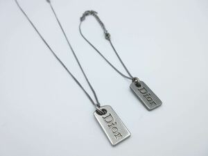 【希少】2点set Christian Dior ネックレス ブレスレットロゴ クリスチャン ディオール ヴィンテージ アクセサリー レディース G12-13’