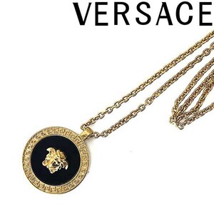 VERSACE ヴェルサーチェ ベルサーチ ヴィンテージゴールド×ブラック メドゥーサ ロゴ ネックレス DG17255-DJMR-K41T