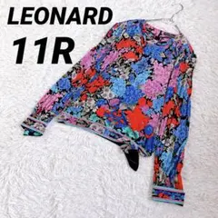 【LEONARD】レオナール（11R）花柄カットソー ノーカラー 総柄 柄物