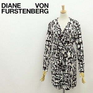 ◆DIANE von FURSTENBERG ダイアンフォン ファステンバーグ CALLISTAL/S シルク ジャージー 総柄 ラップ ドレス ワンピース 6