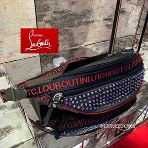 ★ 未使用正規品保管良好 ChristianLouboutinParisnycMultiSpikesBOSCO ★ルブタン/パリス/マルチスパイク/ボスコ/クロスボディバッグ