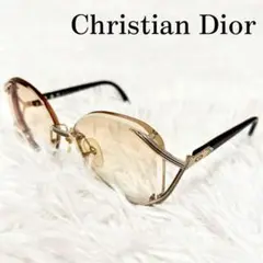 極美品　Dior　クリスチャンディオール　CDロゴ　カラーメガネ　ゴールド