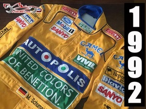 海外 高品質　送料込み　ミハエル・シューマッハ Michael Schumacher 1992 レーシングスーツ　サイズ各種 レプリカ カスタム対応