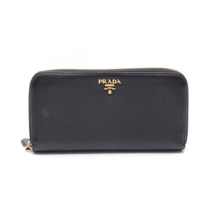 プラダ ブランドオフ PRADA レザー ラウンド長財布 レザー 中古 レディース