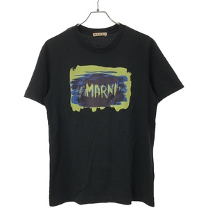 MARNI マルニ 22AW ロゴプリントTシャツ HUMU0198PA USCU64 ブラック 48 ITVCH7A9EIK2