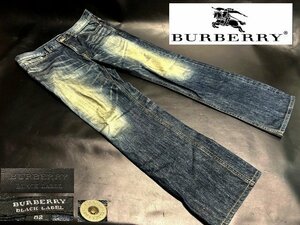 ◇BURBERRY　BLACK　Label≪三陽商会≫【ダメージデニム/ジーンズ　サイズ82　股下　77㎝　BMS17-310-28】P04340