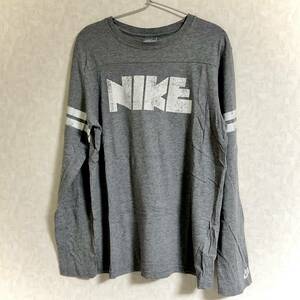 Tシャツ　LS　NIKE　ロゴ/アームライン　グレー/サイズL　　　　M218