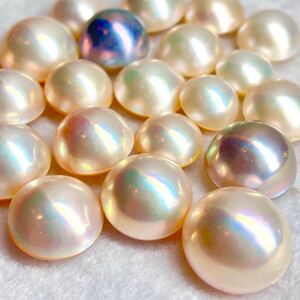 1円〜!!［マベパールおまとめ201ct］d 約40.2g mabe pearl パール 半円真珠 ジュエリー jewelry ルース 裸石 宝石 w4タ28