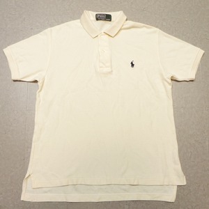 Polo by Ralph Lauren ポロ ラルフローレン 半袖 ポロシャツ 古着 生成り ナイガイ ★c