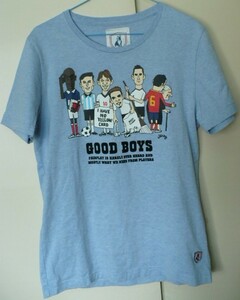 レア物？soccer Junky(サッカージャンキー)&JERRYＴシャツGOOD BOYS(リネカー・テュラム・サネッティ)水色　サイズ１(Ｓ?)