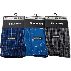 トランクス size M 3枚セット PLAYBOY 綿100% メンズ ウエスト76-84cm