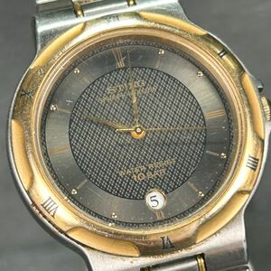 CASIO カシオ STING スティング STN-502W 腕時計 クオーツ アナログ カレンダー ブラック文字盤 ゴールド シルバー ステンレススチール