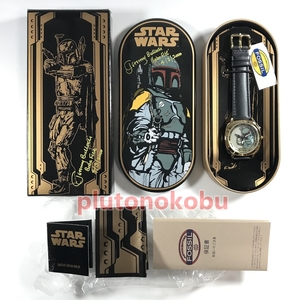 【サイン入・美品・完品・未使用】FOSSIL GOLD / 腕時計・ウォッチ / BOBA FETT ボバ・フェット / マンダロリアン STAR WARS【レア・希少】