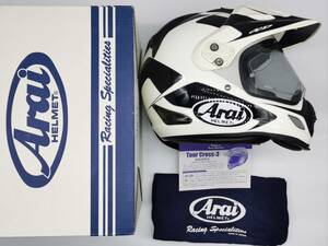 Arai アライ TOUR-CROSS3 EXPLORE ツアークロス3 エクスプローラ ホワイト オフロードヘルメット Mサイズ