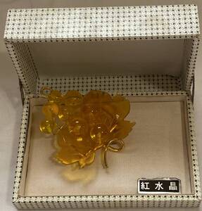 高級ブローチ 紅水晶****中古品