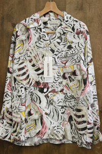 新品未使用 WACKO MARIA (ワコマリア) TIM LEHI HAWAIIAN SHIRT / L / ティムリーハイ / 虎 髑髏 / 長袖 アロハシャツ