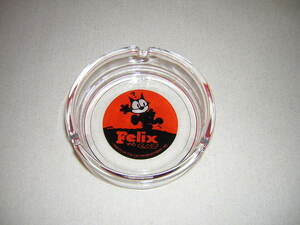 80年代　レトロ　FELIX THE CAT　フィリックス　ガラス灰皿　未使用品　ビンテージ　ローライダー