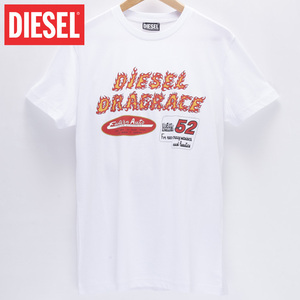 M/新品 DIESEL ディーゼル グラフィック ロゴ Tシャツ DIEGOR-C7 メンズ レディース ブランド カットソー 白