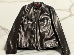 定価15万！！　美品【Schott】HORSEHIDE ホースハイド シングルライダース　ブラック　641XX 60s 　7417　サイズ38