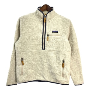 patagonia パタゴニア ハーフジップ レトロパイル フリースジャケット アウトドア アイボリー (レディース M) 中古 古着 S3451