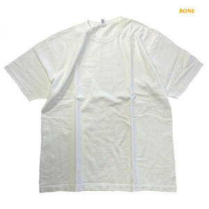 LOS ANGELES APPAREL　ロサンゼルスアパレル　Tシャツ　XLサイズ　ボーン（少し生成りっぽい白）　8.5oz Garment Dye S/S TEE MADE IN USA