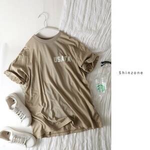 超美品☆シンゾーン Shinzone☆洗える USAFA Tシャツ フリーサイズ 日本製☆M-B 3216