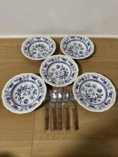 NIKKO ブルーオニオン　Loire Blue 23cm 食器　皿　スプーン