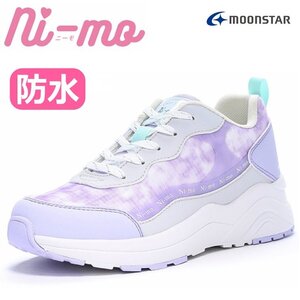 ムーンスター ニーモ ni-mo NM J112 パープル ジュニア キッズ 女の子 厚底スニーカー かわいい おしゃれ ガールズ 22.5cm